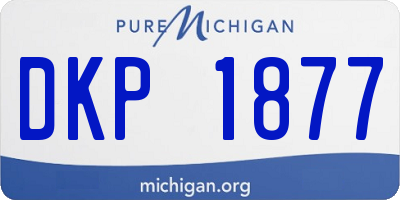 MI license plate DKP1877