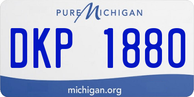 MI license plate DKP1880