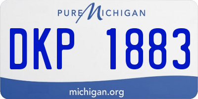MI license plate DKP1883