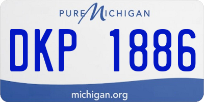 MI license plate DKP1886