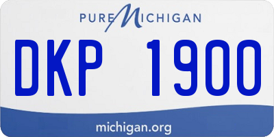 MI license plate DKP1900