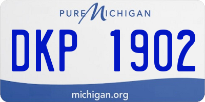 MI license plate DKP1902