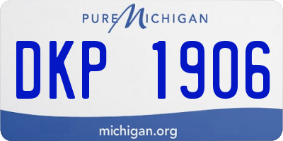 MI license plate DKP1906