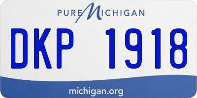 MI license plate DKP1918
