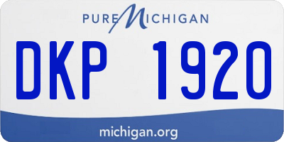 MI license plate DKP1920