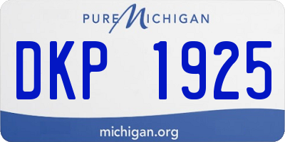 MI license plate DKP1925