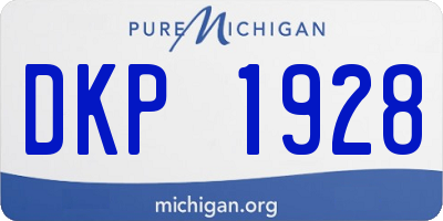 MI license plate DKP1928
