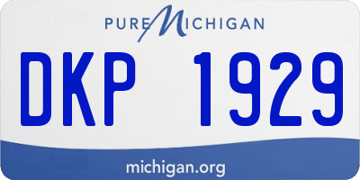 MI license plate DKP1929