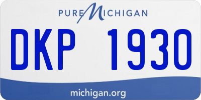 MI license plate DKP1930