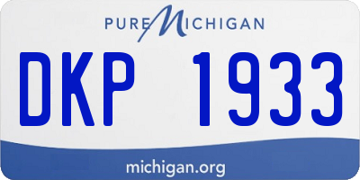 MI license plate DKP1933
