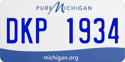 MI license plate DKP1934