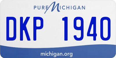 MI license plate DKP1940