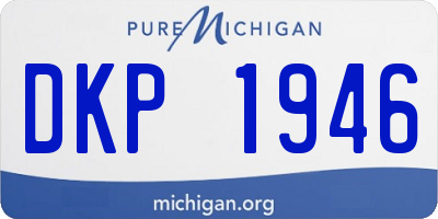 MI license plate DKP1946