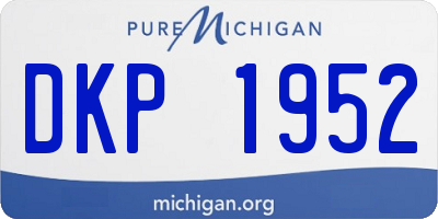 MI license plate DKP1952