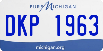 MI license plate DKP1963