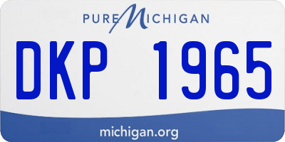 MI license plate DKP1965