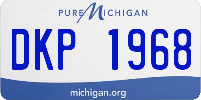 MI license plate DKP1968