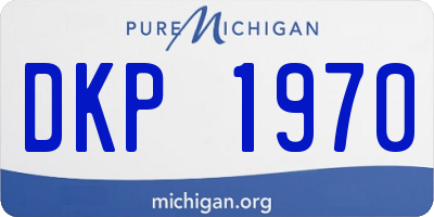 MI license plate DKP1970