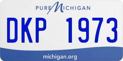 MI license plate DKP1973