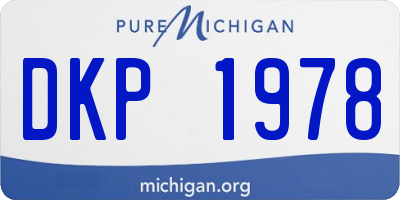 MI license plate DKP1978