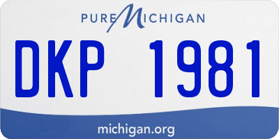 MI license plate DKP1981