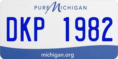 MI license plate DKP1982