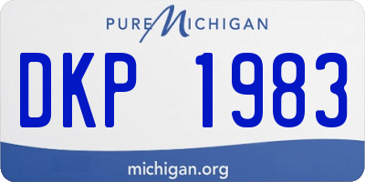 MI license plate DKP1983