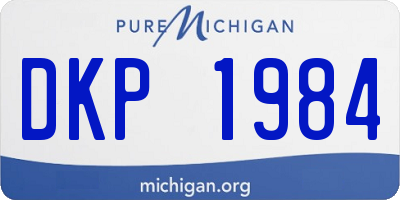 MI license plate DKP1984