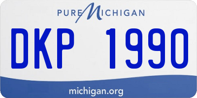 MI license plate DKP1990
