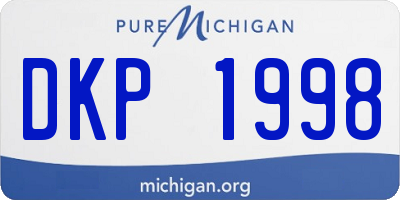 MI license plate DKP1998