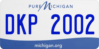 MI license plate DKP2002