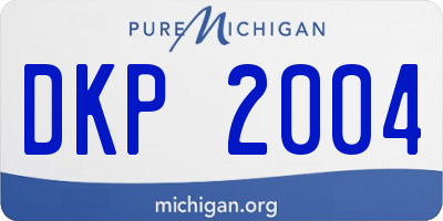 MI license plate DKP2004