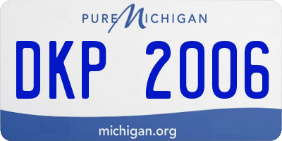MI license plate DKP2006