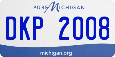 MI license plate DKP2008
