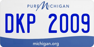MI license plate DKP2009