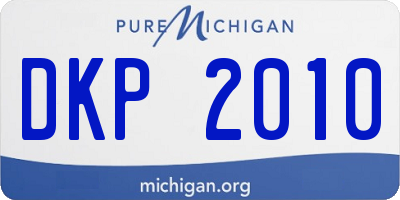 MI license plate DKP2010