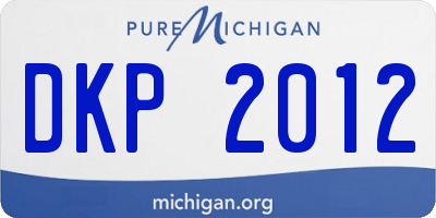 MI license plate DKP2012