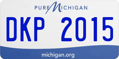 MI license plate DKP2015
