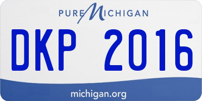MI license plate DKP2016