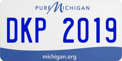 MI license plate DKP2019