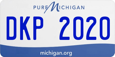 MI license plate DKP2020