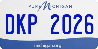MI license plate DKP2026