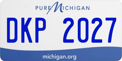 MI license plate DKP2027