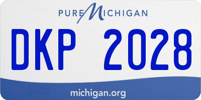 MI license plate DKP2028