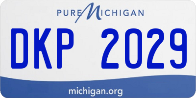 MI license plate DKP2029