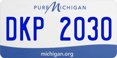 MI license plate DKP2030