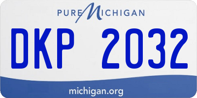MI license plate DKP2032