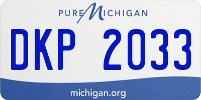 MI license plate DKP2033