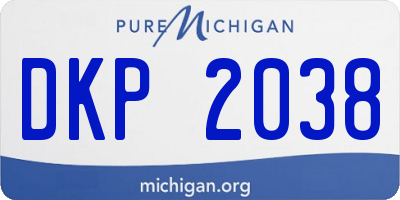 MI license plate DKP2038