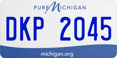 MI license plate DKP2045